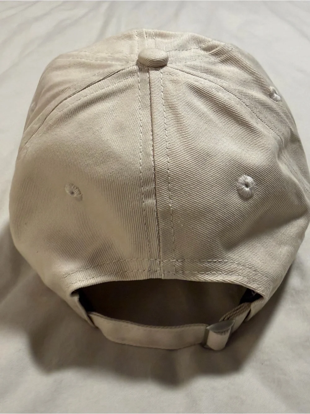 Beige Embroidered Baseball Cap - 
